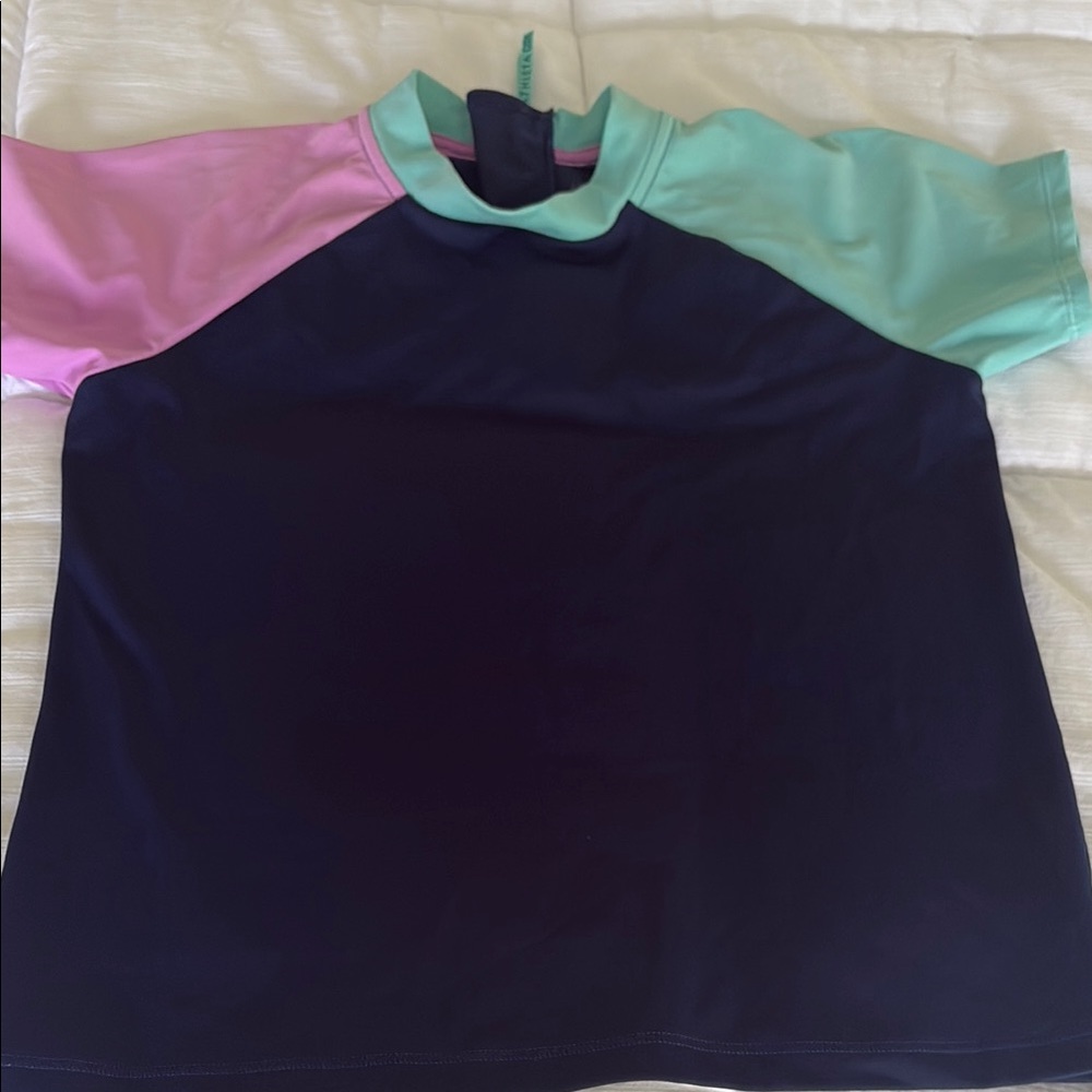 Athleta Kids Swim Rashguard - Pink, Mint, and Navy